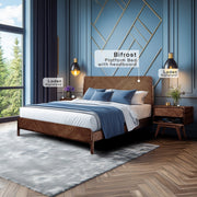 Parquet-Front Acacia Wood Nightstand