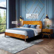 Parquet-Front Acacia Wood Nightstand