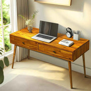 Mid-Century Wood Writing Desk — packaging and unboxing view