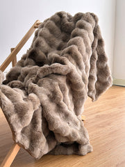 Tie-Dye Faux Fur Throw Blanket — scale reference and proportion detail
