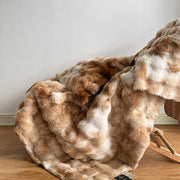 Tie-Dye Faux Fur Throw Blanket — alternate angle showing full form