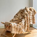 Tie-Dye Faux Fur Throw Blanket — Sculpted faux fur throw in hand-dyed colorways, three sizes available