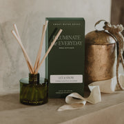 Let It Snow Olive Glass Reed Diffuser, 3.5 oz
