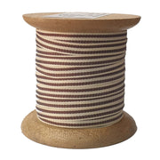 Cream and Tan Striped Grosgrain Ribbon, Set of 2