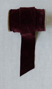 Hand-Dyed Velvet Ribbon, 10 yards