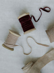 Hand-Dyed Velvet Ribbon, 10 yards