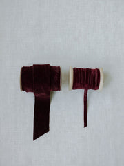 Hand-Dyed Velvet Ribbon, 10 yards