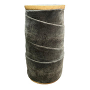 Dark Grey Hand Dyed Wide Velvet Ribbon, 10 Yards