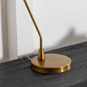 Close-up detail of Rimpeso Gold Brass Table Lamp - Clearance
