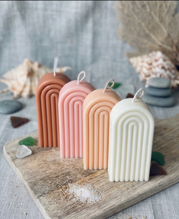 Ribbed Arch Hand-Poured Soy Candle