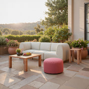 Wood-Grain Aluminum Outdoor Coffee Table — alternate view or variant option