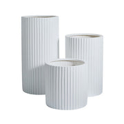 Ribbed Cylinder Lightweight Planter