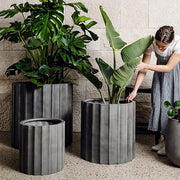 Fluted Fibreglass Cylinder Planter