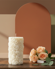 Rose Relief Soy-Blend Pillar Candle
