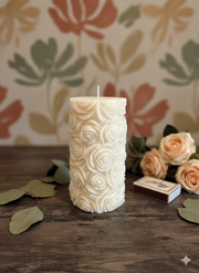 Rose Relief Soy-Blend Pillar Candle
