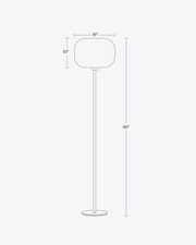 Woven Thread Brass Floor Lamp