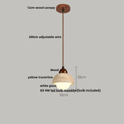 Travertine-Finish Disc Pendant Light