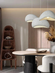 Aggregate Resin Dome Pendant Lamp