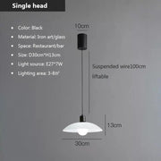 Matte Black Glass Dome Pendant Light