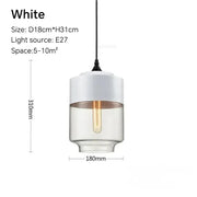 Wood-Grain Cap Glass Pendant Light