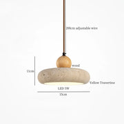 Travertine-Finish Cone Pendant Light