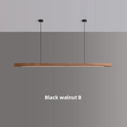 Linear Wood-Grain LED Pendant Light
