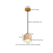 Travertine-Finish Cone Pendant Light