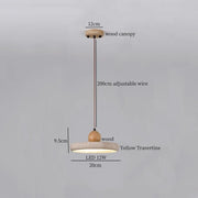 Travertine-Finish Cone Pendant Light