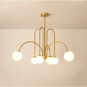 Arched Iron Globe Chandelier
