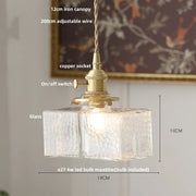 Ribbed Glass Dome Pendant Light