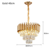 Tiered Crystal Drop Pendant Chandelier