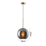 Blown Glass Mesh Pendant Light
