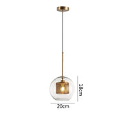 Blown Glass Mesh Pendant Light