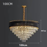 Tiered Crystal Drop Pendant Chandelier