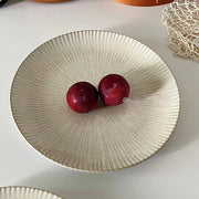 Ridged Stoneware Dinner Plate