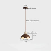 Travertine-Finish Cone Pendant Light