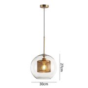 Blown Glass Mesh Pendant Light