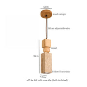 Travertine-Finish Cone Pendant Light