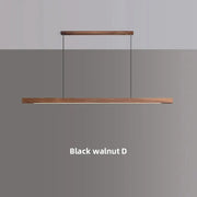 Linear Wood-Grain LED Pendant Light