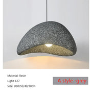 Aggregate Resin Dome Pendant Lamp