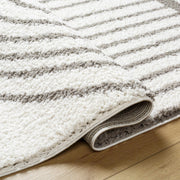 Plush Arch-Pattern Taupe Area Rug