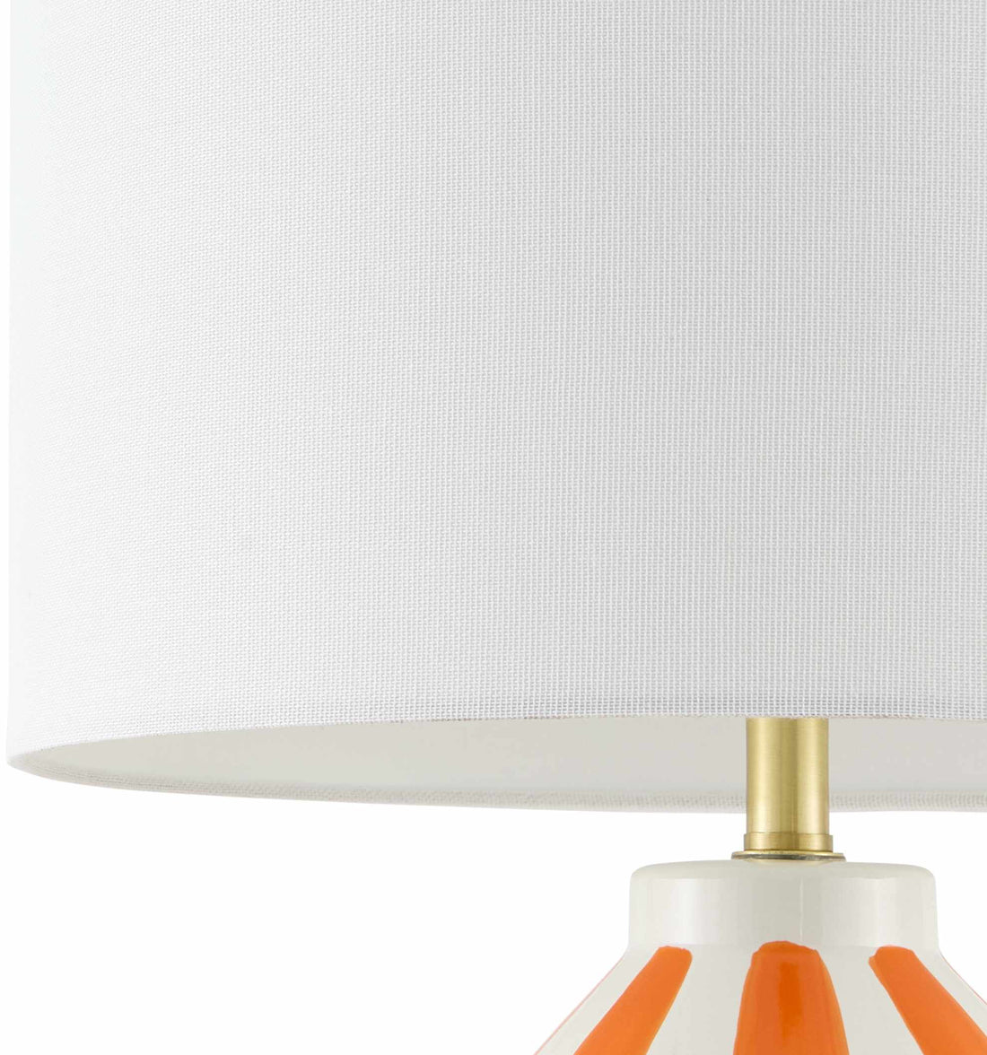 Close-up of Isbergues Orange Table Lamp shade