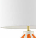Close-up of Isbergues Orange Table Lamp shade