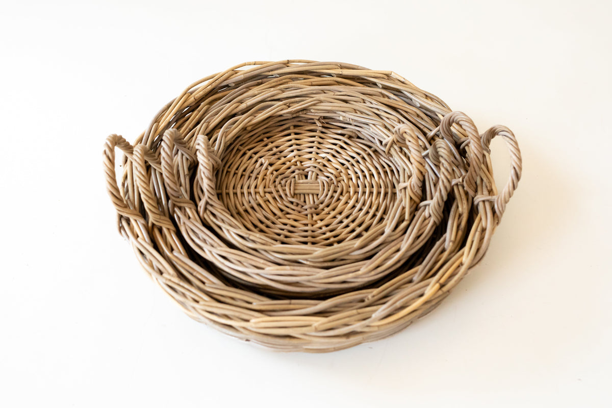 Rattan Round Tray
