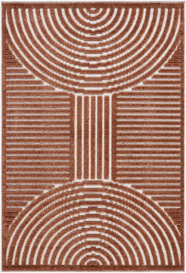 Geometric Arc Washable Area Rug