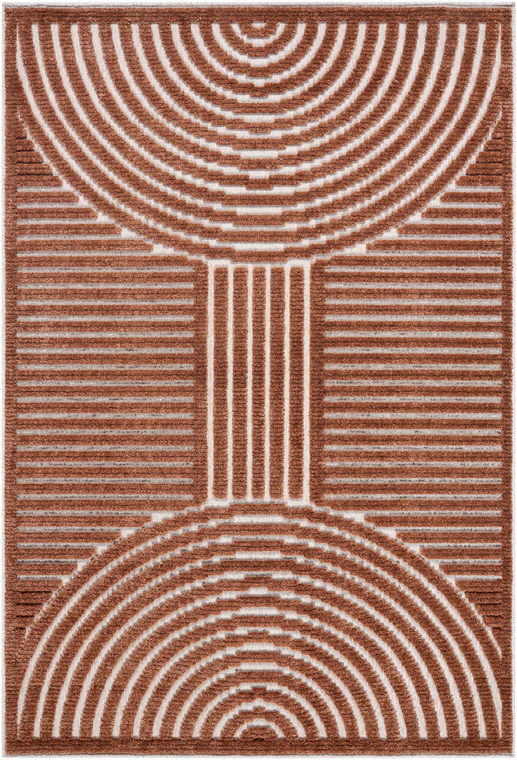 Geometric Arc Washable Area Rug