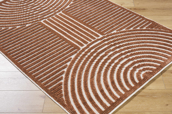 Geometric Arc Washable Area Rug
