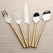 Textured Handle Stainless Flatware Set