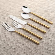 Textured Handle Stainless Flatware Set