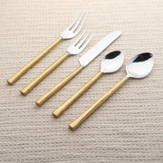 Textured Handle Stainless Flatware Set
